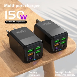 Top Selling 150W Multi-interface 4USB 2PD Fast Charger <b>Adapter</b> for iPhone Samsung Type <b>C</b> Fast Charging Wall Charger - Product Image 2
