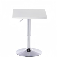 Table de Bar Ronde Blanche de Haute Qualité, Design Élévateur Simple et Créatif pour Usage Commercial, Pub, Salle à Manger, Extérieur et Hall
