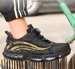 Лидер продаж: Промышленные защитные рабочие ботинки из синтетических материалов, модные, дышащие, легкие, летние, спортивные, со стальным носком - Product Image 5