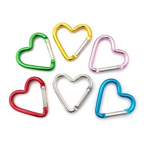 Heart Shape Carabiner <b>Clip</b> - Aluminum Alloy Mini Keychain <b>Hook</b> DIY Bag <b>Clip</b> Pendant Accessory - Product Image 5