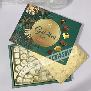 12 pezzi 24 48 griglie confezione regalo al cioccolato divisorio in carta Kraft inserto scatola di imballaggio per biscotti al cioccolato con cuscinetti per cuscino vassoio per animali domestici