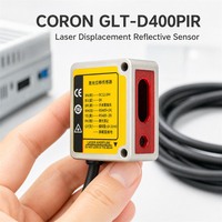 CORON GLT-D400PIR Capteur de déplacement laser CMOS haute précision 400 mm Analogique PNP 0-5V/4-20mA Mesure d'épaisseur sans contact