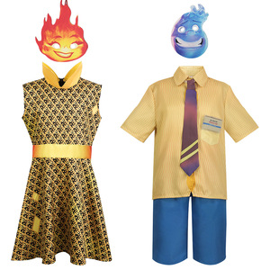 Costume de cosplay Crazy Elemental City Ember Fire Wade Water pour enfants de 8 à 13 ans, jeu d'animation, jeu de rôle, printemps 2023 - Product Image 1