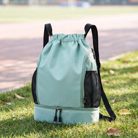 Sac à dos de sport imperméable en tissu Oxford léger avec compartiment à chaussures, séparation humide/sec, grande capacité pour yoga, sport et voyage