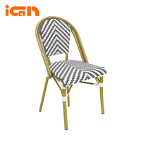 Chaises de restaurant empilables en rotin, mobilier d'extérieur, chaises de bistrot en cannage et osier – Vente chaude