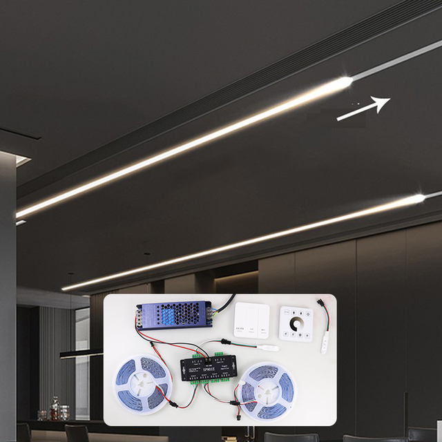 Dream Color 24v Led Smart Strip Light Running Water Led Strip Light 12v Rgbic Cob Flexible Tape for Bedroom Office Decor