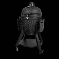 Barbecue Kamado en céramique AUPLEX jaune de 22 pouces XXL, fumoir au charbon de bois avec logo personnalisé