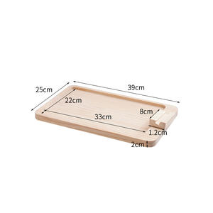 Plateau de service en bois avec support pour téléphone Organisateur de bureau multifonction Plateau à collation avec compartiments de rangement pour la maison et le bureau - Product Image 3