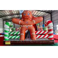 Beliebteste Weihnachts-Hüpfburg Kommerzielle Outdoor-Springen Bouncing Bouncer Weihnachten Aufblasbare Rutsche für Kinder spielen Spaß
