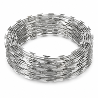 Fil barbelé concertina double bobine en acier inoxydable 304, ruban barbelé anti-escalade et anti-coupure pour clôture de sécurité
