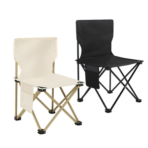 Custom Modern Design Outdoor <b>Folding</b> Iron Chair Backrest for Beach Camping Fishing Hiking Park Use Garden Wholesale Oxford Cloth - Product Image 1