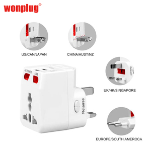 Le plus chaud industriel innovant nouvelles idées de produits uniques adaptateur de prise de <span class=keywords><strong>voyage</strong></span> du monde international avec 2 chargeur universel USB - Product Image 2