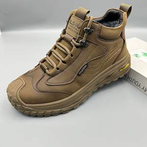 Nouvelles bottes de travail d'hiver avec doublure en laine de qualité supérieure, bottes de marche décontractées en cuir pleine fleur - Product Image 6