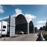 Abri en PVC, hangar en acier, entrepôt de stockage, abri industriel, garage préfabriqué avec toit arqué, couverture imperméable