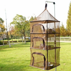 Panier de rangement multifonctionnel quatre couches pour camping, filet de séchage pliable d'extérieur – Prix usine - Product Image 6