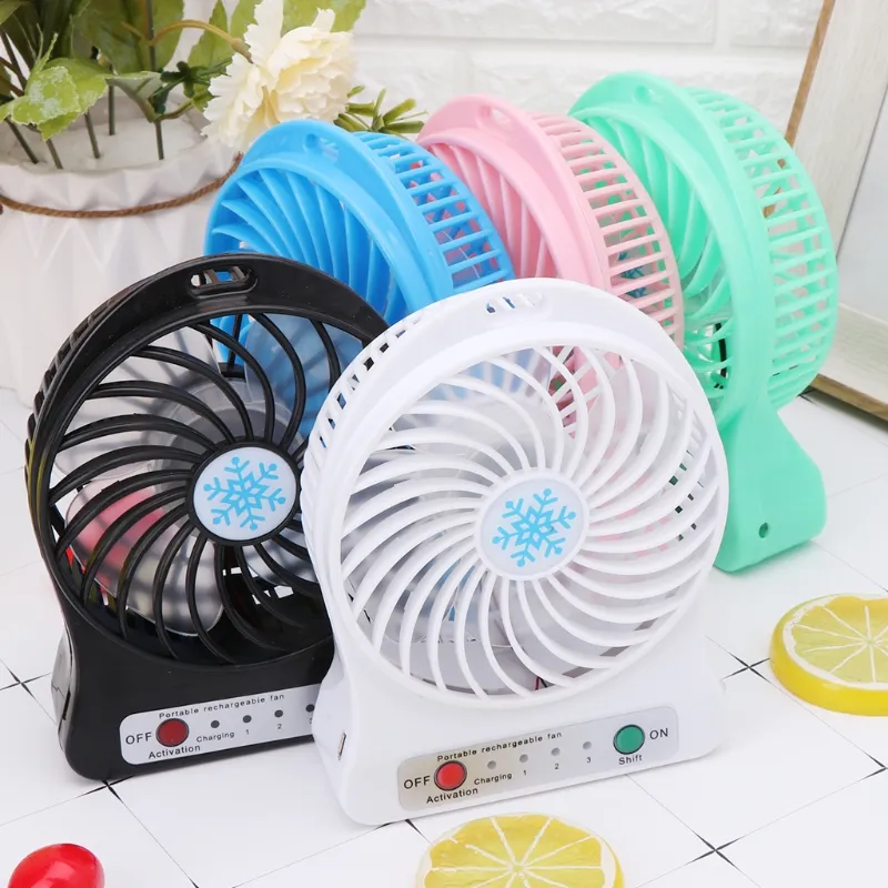 Mini ventilador usb portátil, ventilador de mão elétrico recarregável