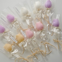 Bougies parfumées en cire de soja en forme de tulipe, faites à la main, créatives, pour mariages, fêtes, décoration florale d'intérieur, bougies aromatiques en gros