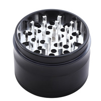 Broyeur à herbes en aluminium CNC 63 mm, 4 pièces, avec fenêtre de visualisation - Revêtement de qualité alimentaire, moulin à tabac et épices avec logo personnalisé