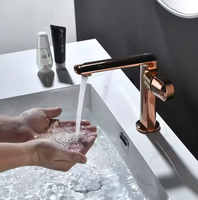 Ensemble de robinetterie de salle de bain de luxe moderne en or rose, mitigeur de douche thermostatique pour maison, villa, hôtel