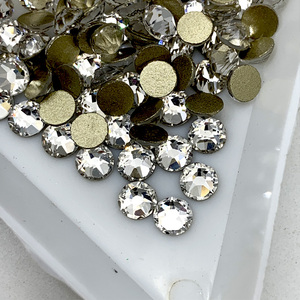 SS20 cristal clair dos plat sans Hotfix argent déjoué dos strass pour robe - Product Image 2