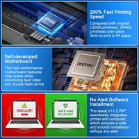 Impresora DTF RocRow L13 L18058 A3, Impresora de Transferencia Térmica de Escritorio DTF con Cabezal de Impresión XP600 de Alta Velocidad para Impresión de Camisetas y Ropa