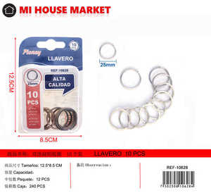 พวงกุญแจวงแหวนเหล็ก Pioney ขนาด 25 มม. 10 ชิ้น วงแหวนโลหะคุณภาพสูงสำหรับกุญแจและอุปกรณ์เสริม - Product Image 1