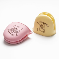 Guante aislante de silicona de dibujos animados resistente a altas temperaturas, suministros de cocina, Clip de mano para microondas para hornear punteado, stock listo