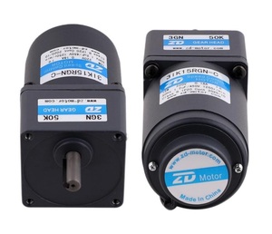Moteur à engrenages à induction AC monophasé/triphasé à faible régime et couple élevé, 60mm-104mm, 10W-200W, avec contrôle de vitesse - Product Image 4