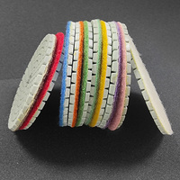 Tampons de polissage diamantés de 3 pouces pierre de granit humide/sec grain 40-2000 # crochet et boucle support perceuse meuleuse polisseuse béton marbre