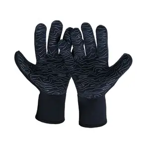 Gants de surf en néoprène imperméables Super extensibles avec couture collée, gants de plongée noirs chauffants de 3mm