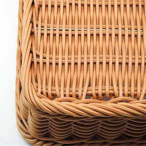 XL-Customs <strong>Handmade</strong> Popular Rectangle Grocery Fruit Basket <strong>Rattan</strong> Basket for <strong>Storage</strong> - Product Image 2