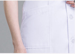 <span class=keywords><strong>Camice</strong></span> Medico Ospedaliero Unisex di Alta Qualità per Infermieri, Farmacisti, Chirurghi, Toelettatori di Animali, <span class=keywords><strong>Camice</strong></span> da Laboratorio Bianco Tessuto con Nastro Riflettente Argento FR - Product Image 4