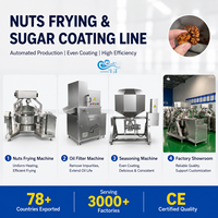 Machines automatiques de traitement des noix, machine de friture et de sucrage des cacahuètes, des noix de cajou et des amandes, ligne de production continue de friture de noix