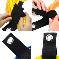 Organisateur de rangement robuste pour câbles longs, attaches extensibles, sangles, boucles et crochets pour câbles, tuyaux, cordons d'alimentation et cordes
