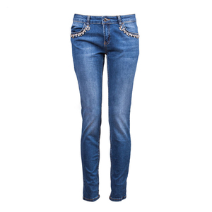 Jeans de Mezclilla para Mujer, Corte Recto, Sostenibles, Personalizables (OEM), de Secado Rápido, Elegantes, Diseño Moderno, Cintura Alta, Spandex y Algodón Transpirable - Product Image 1
