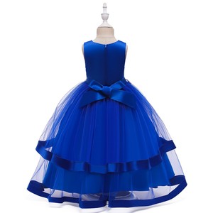 Noble princesse robe de mariage fille grosse fille rouge petite robe anniversaire fleur robe 8 ans - Product Image 6