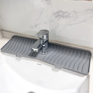 Kitchen Silicone Splash Countertop <b>Guard</b> <b>Draining</b> Pad Behind Faucet Large Water Drip Catcher Tray Mat - Product Image 3