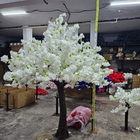 Arbre de cerisier artificiel en soie rose en gros pour la décoration de table de mariage, de Noël et de la Saint-Valentin