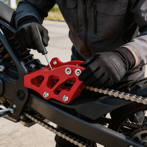 Protège-guides-chaîne CNC anodisé rouge, fixation directe pour <span class=keywords><strong>Honda</strong></span> CRF250R 450R CRF250X 450X, moto tout-terrain - Product Image 5