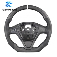 Volant en fibre de carbone forgé à fond plat personnalisé pour Ford Fiesta EcoSport Mk7 Mk7.5 St 180 Mk8 Mk6 Mk5 2013 2014 2006