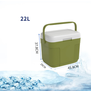 Glacière isotherme en plastique de style américain pour boissons, glacière de camping, glacière de pêche bleue - Product Image 6