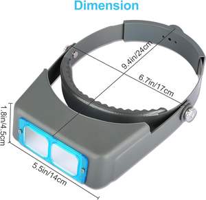 مكبر عصابة رأس ، مكبر محترف مثبت بالرأس بعدسة مزدوجة ، مكبر بعدسة 1.5X 2X 2.5X 3.5X - Product Image 6