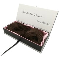 Boîtes d'emballage pour perruques de luxe personnalisées en gros, boîtes en carton pour cheveux humains, emballage pour extensions de cheveux