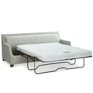 Hot Selling Convertible Sofa Komen Bed Houten Stof Slaapbank Moderne Slaapbank