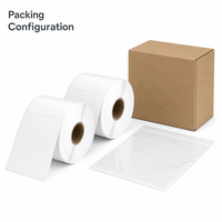 Étiquettes autocollantes thermiques directes pour codes-barres Shopee Lazada A6 100x150mm 4x6 2x4 pouces 50x100mm Rouleaux de papier blancs autocollants