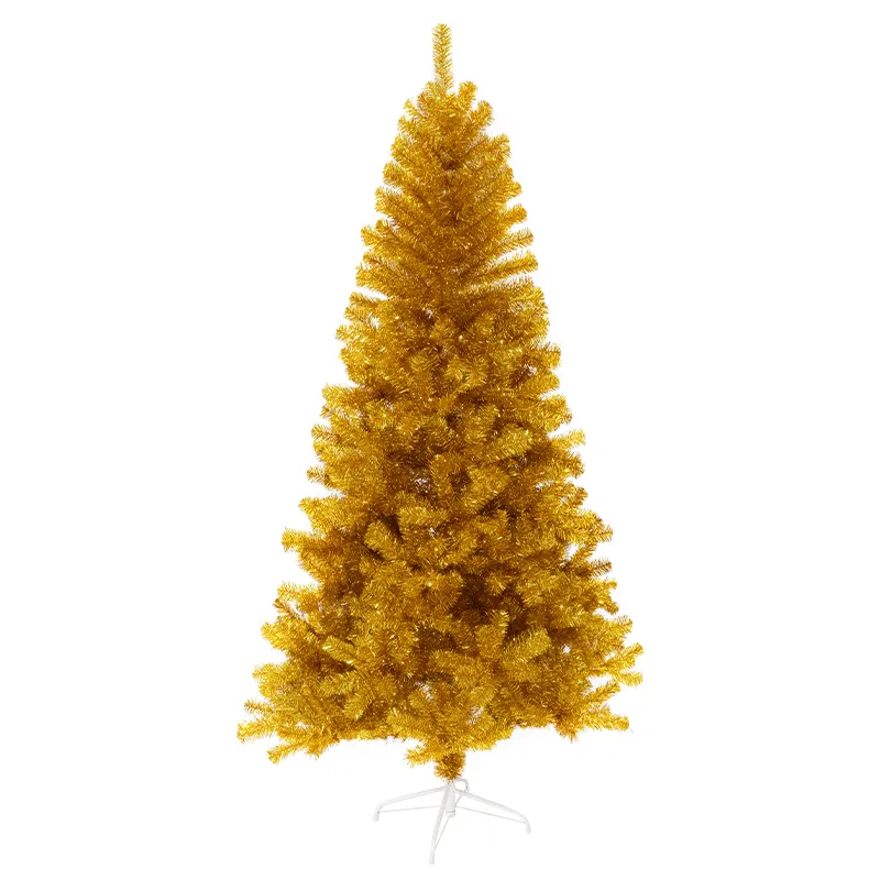 Wholesale 5ft 6ft 7ft 7.5ft Gold Artificial Christmas Tree