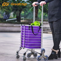 Chariot de supermarché Portable, pour les courses à la main, livraison gratuite