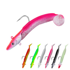 Esca da <span class=keywords><strong>Pesca</strong></span> B Palmer 120mm 23g, Squalo di Sabbia in Silicone <span class=keywords><strong>con</strong></span> Testa in Piombo, Coda a T in Plastica, Esca Morbida - Product Image 1