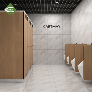 Cartmay 12Mm Hpl Không Thấm Nước Hạt Gỗ Màu Nhà Vệ Sinh Phân Vùng Bảng Điều Chỉnh Nhà Vệ Sinh Buồng Phòng Gian Hàng - Product Image 2