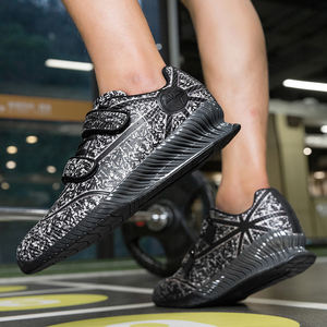 Chaussures <span class=keywords><strong>d</strong></span>'<span class=keywords><strong>haltérophilie</strong></span> en microfibre Deadlift personnalisées en usine Oem bon marché professionnelles hautes chaussures de musculation - Product Image 5